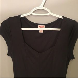 Ribbed cap sleeve skater dress